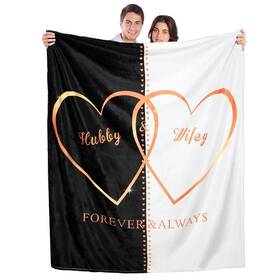 Jee-ganeen-494 Ganeen 60 Inch X 50 Hubby And Wifey Throw Blanket Wedding Gifts Engagement For Co