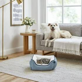 Gap 961102697883 Washed Denim Cuddler Pet Bed Organic Cotton Cover