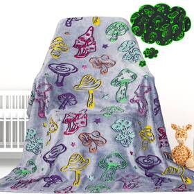 Ap-11 Gdindff Mushroom Blanket Gifts For Women Girls - Decor Glow In The Dark Blan