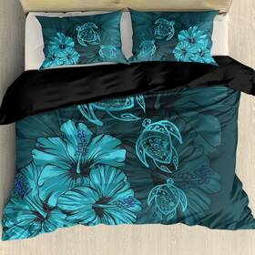 Z36-2312131058 Gearider Boho Style Mandala Pattern King 104x88 Inch Light Blue Turtle And Floral