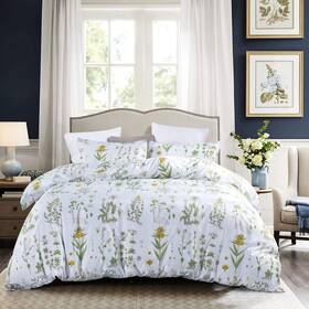 Getiann 843530101065 Floral Duvet Cover Set Full/queen Comforter Queen Green Spring