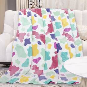 Geulay 648564284520 Fleece Blankets Twin Size 60 Inch X 80 150 200 Cm Colorful Cow