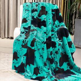 Geulay 805316104181 Fleece Throw Blanket For Bed - Teal Turquoise Blue Soft Fuzzy Blankets Light