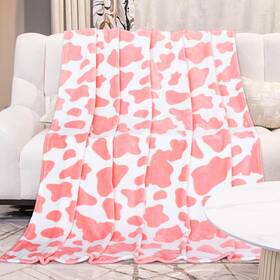 Ct06-23 Geulay Soft Fleece Blankets Twin Size 60 Inch X 80 150 200 Cm Pink Cow