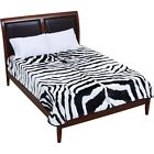 Gfblk93272 Queen Wyndham Black Blanket White King Zebra Print House