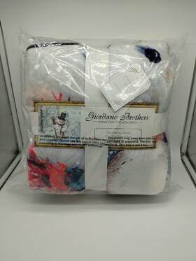 Giordano Brothers 791551742227 Home For The Holidays Christmas Snowman Throw Blanket 60 Inch X70