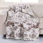 Gl-1709cthr Greenland Home Fashion Classic Toile Taupe Accessory Throw 636047381958