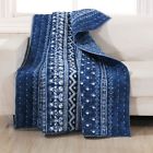 Gl-1709fthr Barefoot Bungalow Embry Indigo Color Accessory Throw Blanket 636047382153 Gl-1709fthr Barefoot Bungalow Embry Indigo Color Accessory Throw Blanket 636047382153