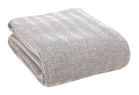 Glamburg 426955572066 100 Soft And Breathable Cotton Thermal Blanket Queen Charcoal Perfect For Laye