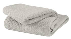 Glamburg 904359701811 100% Cotton Thermal Blanket Breathable Bed King Size Soft Waffle Bl