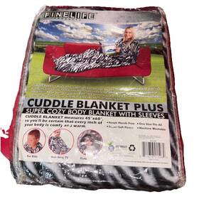 Sp-01076-b Global Tv Products Cuddle Blanket Plus As Seen On Pittsburg With Black And Gold Sleeves Pocket
