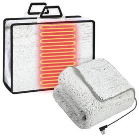 Jei-glooglitter-2517 Glooglitter Heated Blanket Throw 58 Inch X43 Usb Battery Power Operated Heating 5v Po