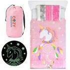 Glow In The Dark Unicorn Blanket For Girls Super Soft Plush Fluffy Pink Unicor