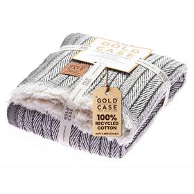 Gold Case Home Collection 683962340722 Throw Blanket For Couch - 100% Recycled Turkish Cotton Blankets And T