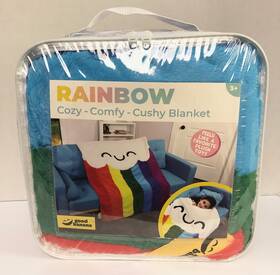 Good Banana 850020859214 Rainbow Cloud People Comfy Cozy Blanket Plush 52x42 Kids Throw New