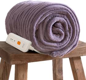 Gotcozy 726084019195 Electric Blanket Heated Throw 50ftftx60ftft- Ribbed Faux Fur