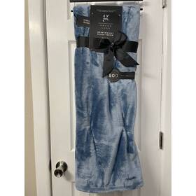 Tso-8478 Grand Luxe Heavyweight 500 Series Plush 60x70 Luxury Throw Blanket Denim Blue