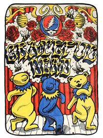 Bz6lpngtd Grateful Dead Dancing Bear Show Super Soft And Cuddly Fleece Plush Throw Blanket