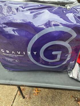 Gravity 810094031343 Micro-fleece Weighted Blanket Queen/king - 90 Inch X 35lbs In Grey