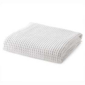79548395 Great Bay Home 100% Cotton Waffle Weave Blanket King White