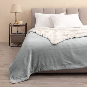 81779340 Great Bay Home Velvet Plush Soft Fleece Reversible Throw Warm And Comfortable Bed Blanket