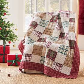 Greenland Home 636047442055 Oxford 100% Cotton Throw Blanket Red