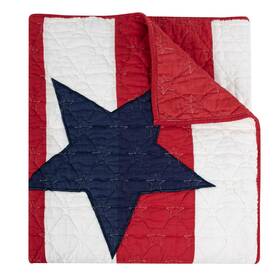 Greenland Home 636047442246 Americana Throw Quilt Cotton Reversible 50 W X 60 L Inches