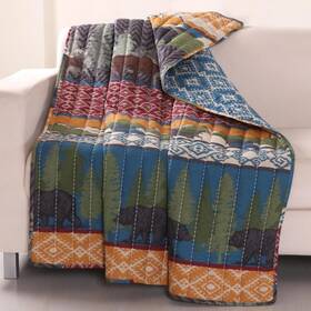 Gl-1608ethr Greenland Home Fashions Black Bear Lodge Accessory Throw 50x60