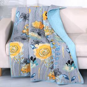 Gl-1908cthr Greenland Home Fashions Watercolor Dreamgrayaccessorythrow Gray