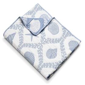 Gl-2511lthr Greenland Home Fashions Fashion Laguna 100% Polyester Throw Blanket 50x60 Chambray