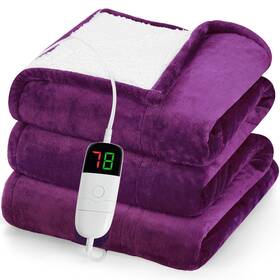 Greenoak 732262972671 Heated Blanket Electric Throw 50 Inch X60 Heating With 10 Heat