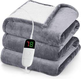 Yzh-001 Greenoak Heated Blanket Electric Throw 50 Inch X60 Heating 50x60 Misty Grey