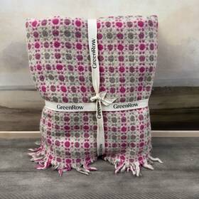 1627436 Greenrow Maggie Wool Throw Blanket Reversible 50 Inch X70 Multicolor Cut Tags Nwot