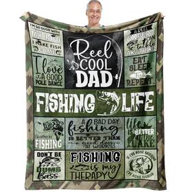 Gx1234 Gtouaz Fishing Gifts Dad Throw Blanket 60 Inch X 50 From Daughter/so