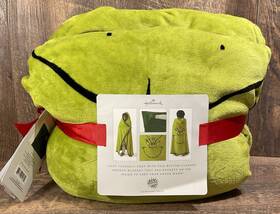 Hallmark 661127011609 Grinch Dr. Seuss Blanket 2023- Green Hooded/hand Pockets Fleece