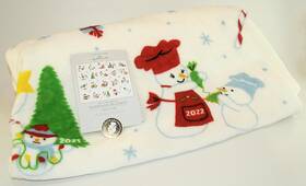 Hallmark 661127014792 Jingle Pals Snowman Blanket Snow Many Memories 20 Year Anniv 60 X 50