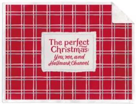 Hallmark 661127061277 Channel Perfect Christmas 80 Inch X 60 Oversized Blanket- Red Plaid- Nwt