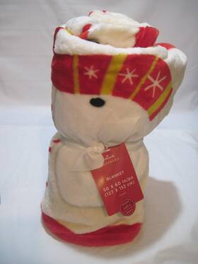 Hallmark 763795770878 Throw Blanket 50 X 60 Keepsakes Warm And Fuzzy Fleece Preowned