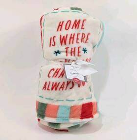 Hallmark 763795796489 Home Is Where The Channel Always On Throw Blanket 50x60 Gift Movie