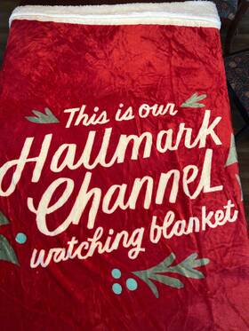 Xkt3505 Hallmark This Is Our Channel Watching Blanket 80x60 Christmas Gift Ft23 Oversize