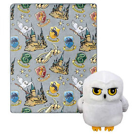 835935 Harry Potter Hedwig Magic 40 X 50 Silk Touch With Plush Hugger White