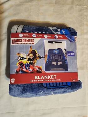 Hasbro 073558874119 Transformers More Than Meets The Eye Blanket Twin / Full Blue 62 Inch X90