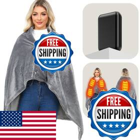 B0flqr88lh Headiieva Heated Blanket Portable Battery-6 Zone Heating 55 X 35