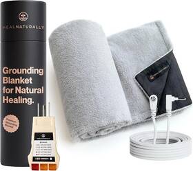Et001 Heal Naturally Grounding Blanket -soft Cozy Earth Connected Fleece Throw Improved Sleep 5ftx4ft