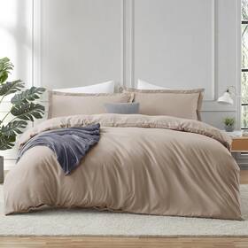 Hearth & Harbor 198379030572 And Khaki Duvet Cover Full 80 Inch X 90 05 - No Comforter