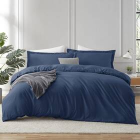 Hearth & Harbor 840284564016 And Navy Blue Full 80 Inch X 90 22 - No Comforter