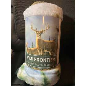 2001227 Heartland Plush Deer Raschel Throw Blanket 50in X 60in Soft Warm Durable Free Shipping