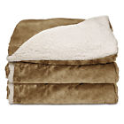 Trt8wr-r230-25a44 Heated Royalmink Honey Throw Sherpa Reversible Sunbeam