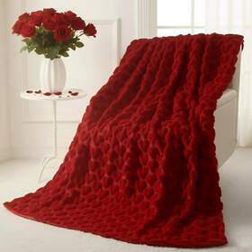 Hh-us-ve138m1p1 Heirloom Haven Valentine S Day Red Love Heart Throw Blanket 50x60 Inch Soft And Warm T