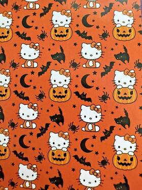 Hello Kitty 032281117344 Halloween Plush Throw Blanket - Oversized 60 Inch X90 Orange